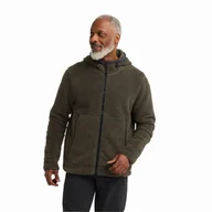 Bluzy męskie - Męska polarowa bluza z kapturem Jack Wolfskin STONE LITE HOODED JKT M obsidian moss - S - miniaturka - grafika 1