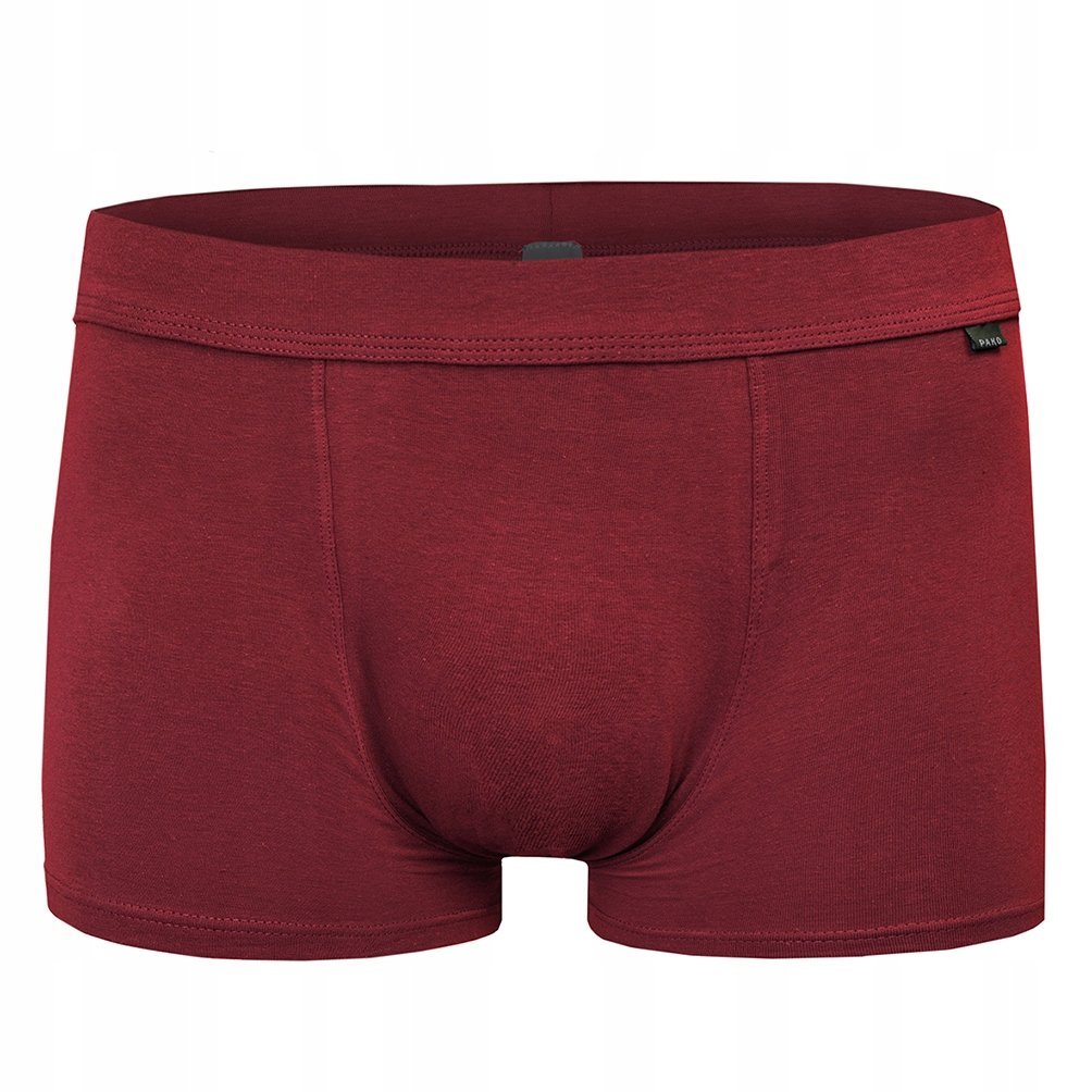 Bokserki męskie bawełniane wygodne ROCKY bordowe XXL Pako Jeans