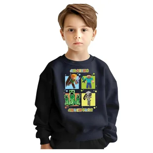 BLUZA DZIECIĘCA MŁODZIEŻOWA MINECRAFT 134-140 WZORY PREZENT JAKOŚĆ - Bluzy dla dziewczynek BLUZA DZIECIĘCA MŁODZIEŻOWA MINECRAFT 134-140 WZORY PREZENT JAKOŚĆ - Bluzy dla dziewczynek - miniaturka - grafika 1