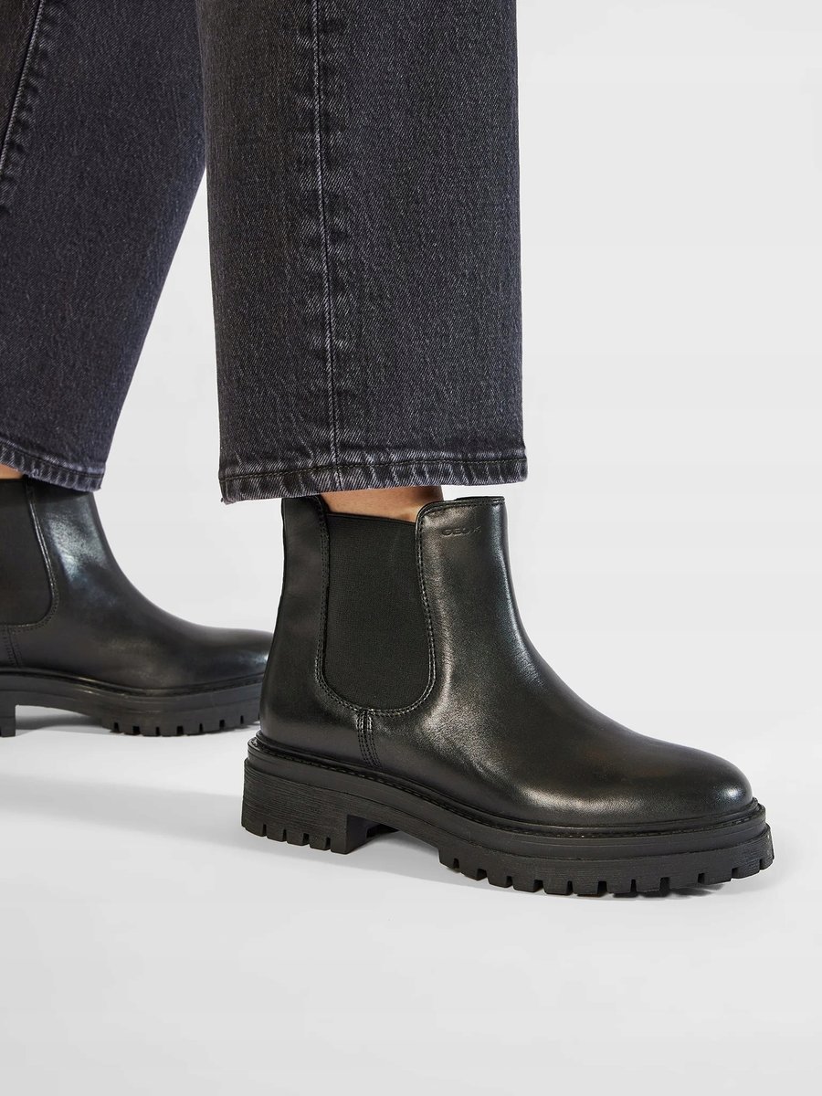 GEOX BOTKI DAMSKIE CZARNE KLASYCZNE CASUAL 41 6GA