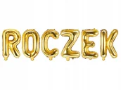 Baby shower i roczek - Balony napis ROCZEK złoty - miniaturka - grafika 1