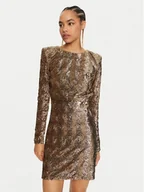 Sukienki - Elisabetta Franchi Sukienka koktajlowa AR-57J-47E2-V900 Złoty Regular Fit - miniaturka - grafika 1