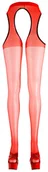 Rajstopy - Cottelli Collection Stockings & Hosiery rajstopy dla niej, erotyczne rajstopy do Spontanu, uwodzicielskie pończochy i podwiązki w jednym, czerwonym - miniaturka - grafika 1