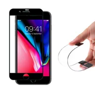 Szkła hartowane na telefon - Wozinsky Full Cover Flexi Nano folia szklana szkło hartowane z ramką iPhone 8 czarny 7426825348661 - miniaturka - grafika 1