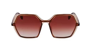 KARL LAGERFELD Damskie okulary przeciwsłoneczne KL6083S, brązowe/jasnobrązowe, jeden rozmiar, Brązowy/jasnobrązowy, Rozmiar uniwersalny - Okulary przeciwsłoneczne - miniaturka - grafika 1