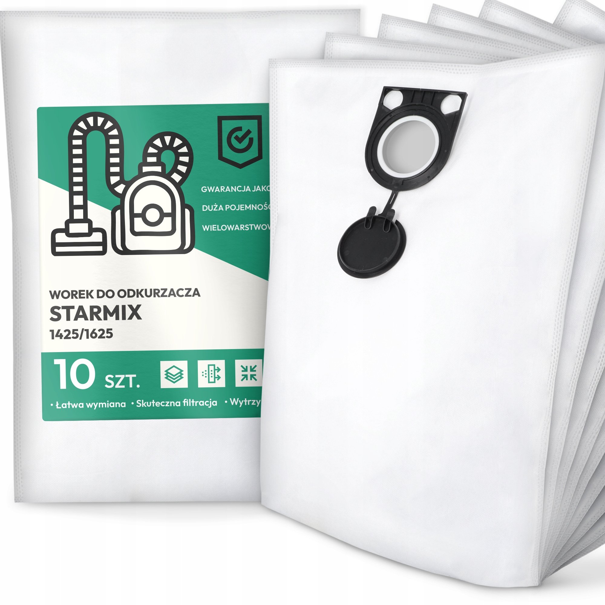 10x Worek do Odkurzacza Starmix 1425/1625 Syntetyczny Tekstylny Worki G9