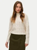 Swetry damskie - Vero Moda Golf Virgo 10331875 Beżowy Regular Fit - miniaturka - grafika 1