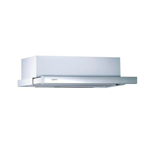 APELSON Okap Air 202 600 INOX/L Teleskopowy z 3 poziomami wysuwania panel sterowania przesuwny 2 silniki oświetlenie LED poziom dźwięku 60 db szerokość 60 cm kolor stali nierdzewnej