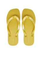 Klapki i japonki damskie - Calvin Klein Jeans Japonki Thong+ Tpu Metallic YW0YW01720 Żółty - miniaturka - grafika 1