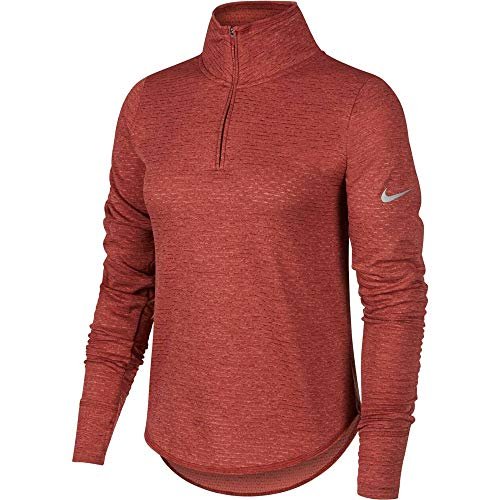 Nike koszulka damska W Nk Sphr Elmnt Top Hz z długim rękawem Cedar/Light Redwood/Htr/Reflective Silv XS