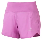 Spodnie sportowe damskie - RONHILL Spodenki do biegania damskie TECH 4,5" SHORT fuchsia/honeydew - miniaturka - grafika 1