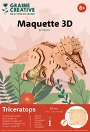 Puzzle - Puzzle 3D drewniane, Triceratops - miniaturka - grafika 1