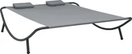 Leżaki ogrodowe - Elior Dwuosobowy nowoczesny leżak ogrodowy szary - Prosp - miniaturka - grafika 1