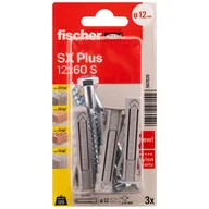 Wkręty - Kołek rozporowy SX Plus S z wkrętem 12 x 60 mm 3 szt. Fischer - miniaturka - grafika 1