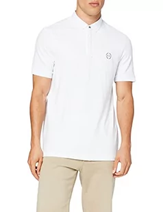 Armani Exchange Męska koszulka polo Elegance, biały, M - Koszulki męskie - miniaturka - grafika 1