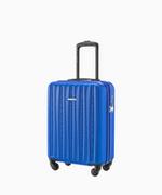 Walizki - PUCCINI Kabinowa walizka ze żłobieniami niebieska - miniaturka - grafika 1