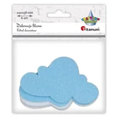 Dekoratorstwo - Dekoracje filcowe Chmury 6 szt Titanum - miniaturka - grafika 1