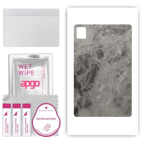 folia naklejka skórka strukturalna na TYŁ do Vivo Pad - Marmur Czarny - apgo SKINS