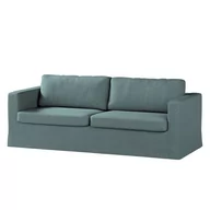 Pokrowce na meble - Pokrowiec na sofę Karlstad 3-osobową nierozkładaną, City, długi, szary błękit szenil, 204x89x66 cm - miniaturka - grafika 1