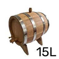 Beczki - Beczka drewniana dębowa 15l wypalana na bimber, whisky lub wino + grawer - miniaturka - grafika 1