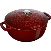 Garnki - STAUB SPECIAL COCOTTE Garnek żeliwny okrągły lilia 3.5 ltr, grenadynowy - miniaturka - grafika 1