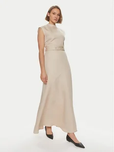 IVY OAK Sukienka letnia Manila IO117612 Beżowy Regular Fit - Sukienki - miniaturka - grafika 1