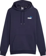 Bluzy męskie - Bluza męska Puma ESS+ 2 Col Small Logo Hoodie FL granatowa 674471 06-2XL - miniaturka - grafika 1