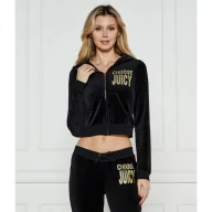 Bluzy damskie - Juicy Couture Bluza Robyn Bamboo Velour Heritage Cropped Fit - miniaturka - grafika 1