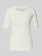 Koszulki i topy damskie - T-shirt o kroju regular fit z mieszanki bawełny - miniaturka - grafika 1