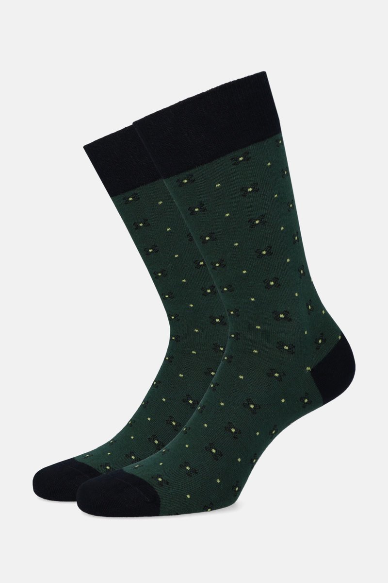 Skarpety Zielone Mikrowzór