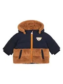 Bluzy i sweterki niemowlęce - Steiff Kurtka pikowana w kolorze jasnobrązowo-granatowym - miniaturka - grafika 1