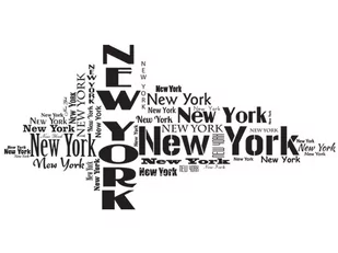 Cytaty, New York, Naklejka ścienna, 100x50 cm - Naklejki na ścianę - miniaturka - grafika 1