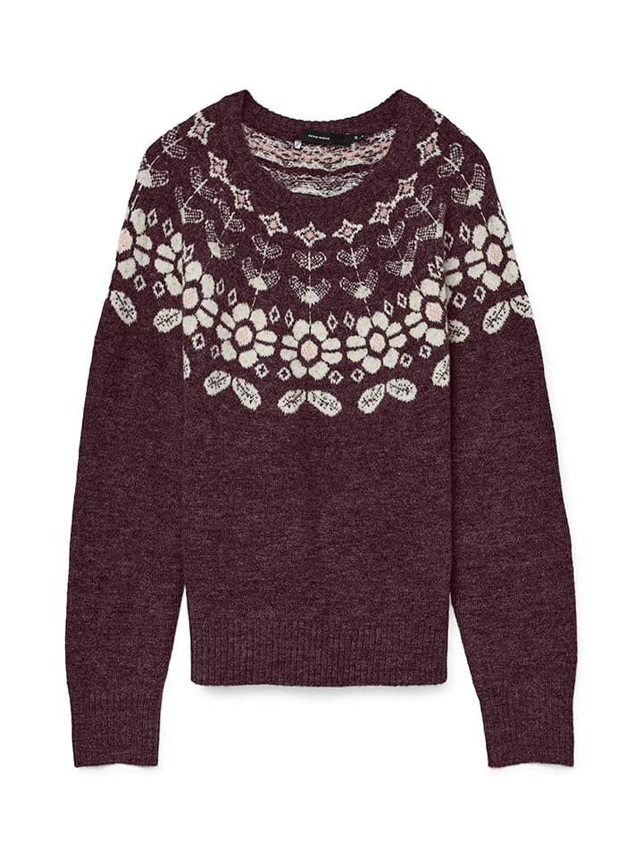 Vero Moda Sweter w kolorze bordowym