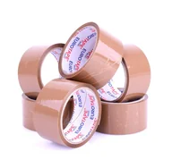 Taśmy klejące - Taśma pakowa akryl cicha, brąz 48x60 6 szt. - miniaturka - grafika 1