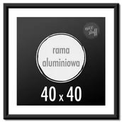 Ramki na zdjęcia - Ramka na zdjęcia 40x40 cm Ramki aluminiowe kwadratowa czarna - miniaturka - grafika 1
