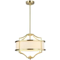 Lampy sufitowe - LAMPA okrągła Stesso Old Gold S Orlicki Design abażurowa OPRAWA wisząca w stylu klasycznym kremowa złota - miniaturka - grafika 1