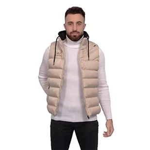 Just Emporio męska kurtka bez rękawów, beżowa, XXL, beżowy, XXL - Kurtki męskie - miniaturka - grafika 1