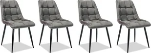Signal Zestaw krzeseł CHIC VELVET 4 szt szare ZESTAW-CHICVCSZ14-4SZT - Krzesła - miniaturka - grafika 1