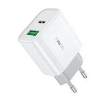 Ładowarki do telefonów - Wk design WK Design szybka ładowarka sieciowa adapter EU USB / Lightning Power Delivery 3.0 Quick Charge 3.0 20W biały (WP-U53) - miniaturka - grafika 1