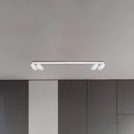 Lampy sufitowe - Reflektor sufitowy Hero, biały, 4-punktowy, 120 cm, metal, GU10 Hero Milagro Lighting, możliwość ściemniania, biały / opal, salon / jadalnia, aluminium, nowoczesny - miniaturka - grafika 1