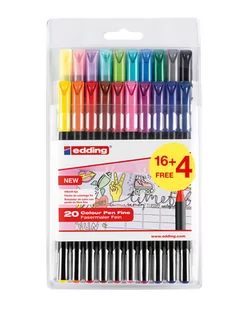 Pisaki artystyczne EDDING 1200 - 20 kolorów - Kredki, ołówki, pastele i pisaki - miniaturka - grafika 1