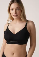 Biustonosze - Czarny Biustonosz z Usztywnianymi Miseczkami i Transparentną Wstawką Zeriga - miniaturka - grafika 1