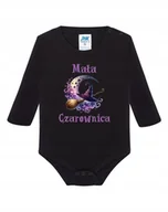 Body dla niemowląt - Body dziecięce czarne nadruk z napisem MAŁA CZAROWNICA HALLOWEEN 3M - miniaturka - grafika 1