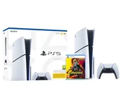 Konsole Playstation - Sony PlayStation 5 Slim E Chassis PS5 1TB z napędem + Cyberpunk 2077 Edycja Ultimate - miniaturka - grafika 1
