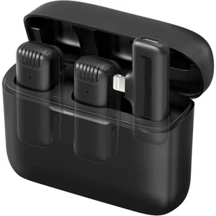 BEZPRZEWODOWY 2X MIKROFON KRAWATOWY USB-C + ETUI - Mikrofony komputerowe - miniaturka - grafika 1