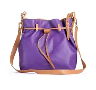 Torebki damskie - Torba skórzana Shopper - Worek Ściągany (7002) - miniaturka - grafika 1