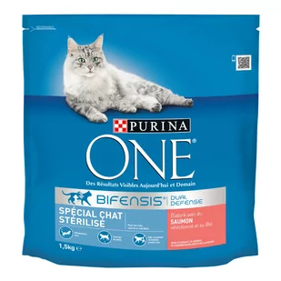PURINA ONE Sterilized Cat Salmon, Pszenica - 1,5 kg - Sucha karma dla kotów - miniaturka - grafika 1