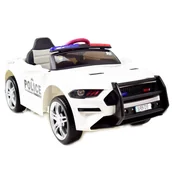 Pojazdy elektryczne dla dzieci - Super-Toys AUTO POLICJA DŹWIĘKI MIĘKKIE KOŁA EVA MIĘKKIE SIEDZENIE/BBH0007 BBH-0007-BIAŁY - miniaturka - grafika 1