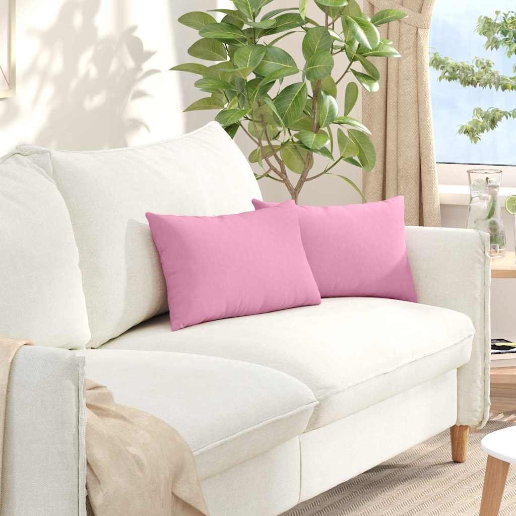vidaXL vidaXL Poduszki na sofę 2 pcs Różowy 50 x 30 cm tkanina