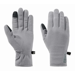 Rękawice polarowe Jack Wolfskin REAL STUFF GLOVE slate grey - L - Rękawiczki - miniaturka - grafika 1